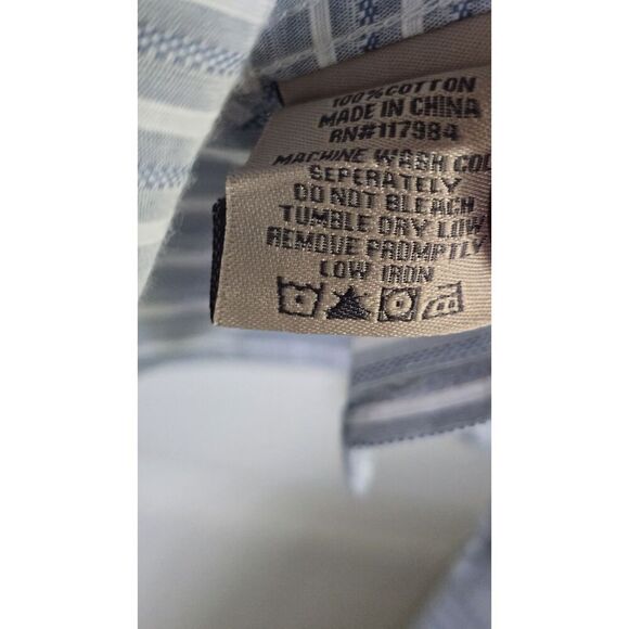 Dakota Grizzly Men’s Shirt Blue/ White Long Sleeve Button Down XL - Picture 6 of 9